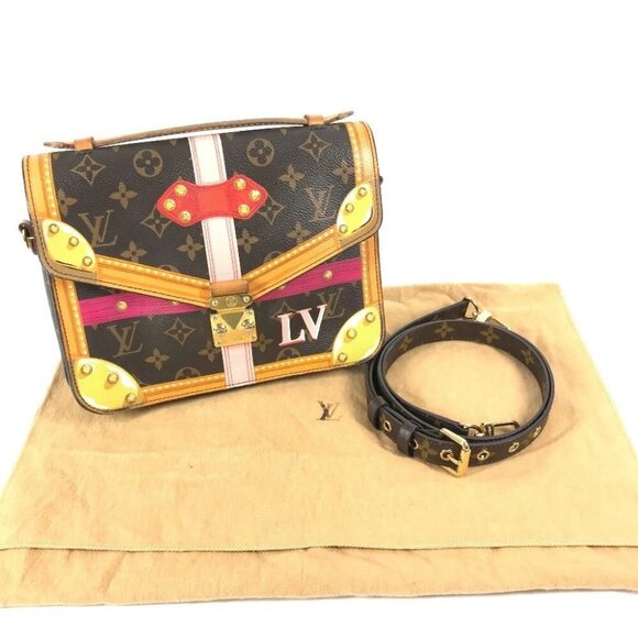 LOUIS VUITTON M43628 Monogram Summer Trunk Pochette Metis 2WAY Bag Shoulder Bag - Picture 1 of 14